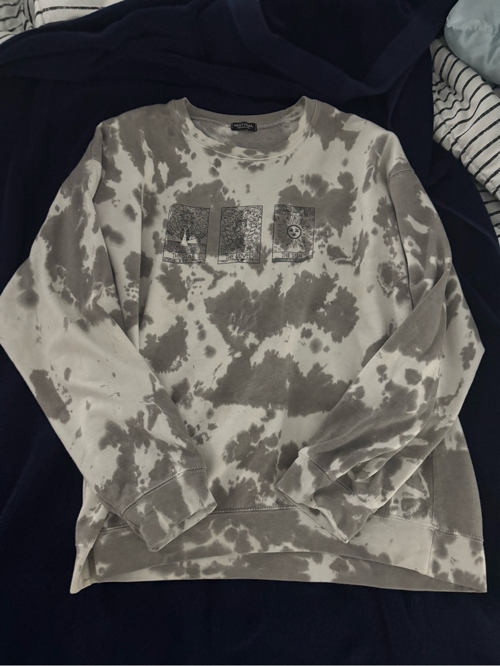 Nasty Gal oversized Tarot crew neck sweater